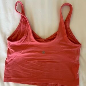 lululemon athletica Coral-Red Scoop Crop Tank